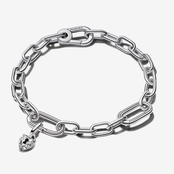 Bracelet Link Composé Mini Dangle Cœur Serrure Pandora ME